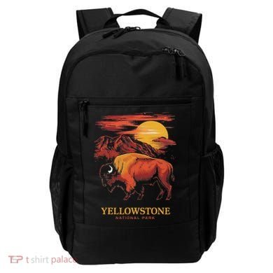 Yellowstone National Park Sun Bison Graphic Backpack