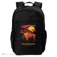 Yellowstone National Park Sun Bison Graphic Backpack thumb 0