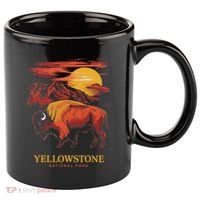 Yellowstone National Park Sun Bison Graphic 11oz C Handle Ceramic Mug thumb 0