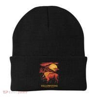 Yellowstone National Park Sun Bison Graphic Beanie thumb 0
