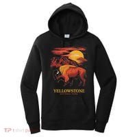 Yellowstone National Park Sun Bison Graphic Women's Hoodie thumb 0
