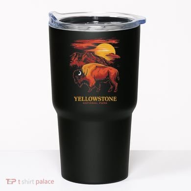 Yellowstone National Park Sun Bison Graphic Tumbler