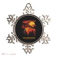 Yellowstone National Park Sun Bison Graphic Ornament thumb 0