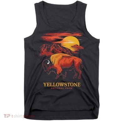 Yellowstone National Park Sun Bison Graphic Tank Top