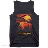 Yellowstone National Park Sun Bison Graphic Tank Top thumb 0