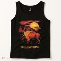 Yellowstone National Park Sun Bison Graphic Tank Top thumb 2