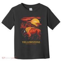 Yellowstone National Park Sun Bison Graphic Toddler T-Shirt thumb 0