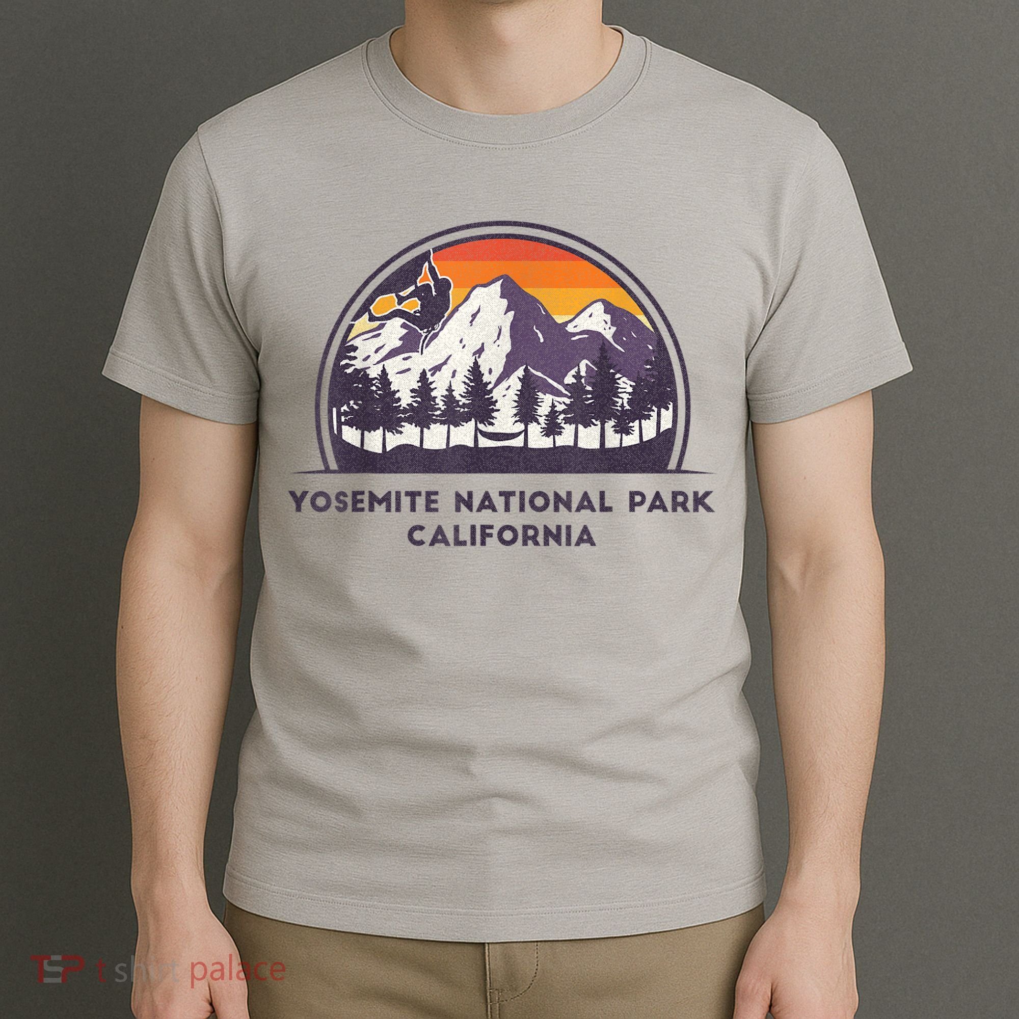 Yosemite National Park, California Rock Climbing Hiking T-Shirt