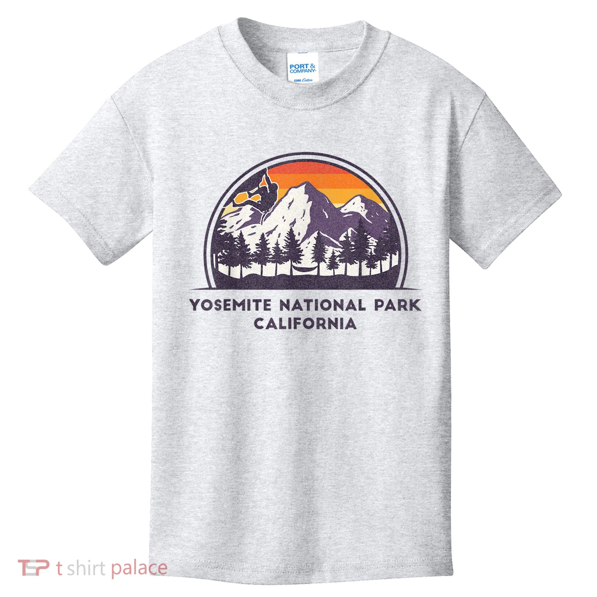 Yosemite National Park, California Rock Climbing Hiking Kids T-Shirt