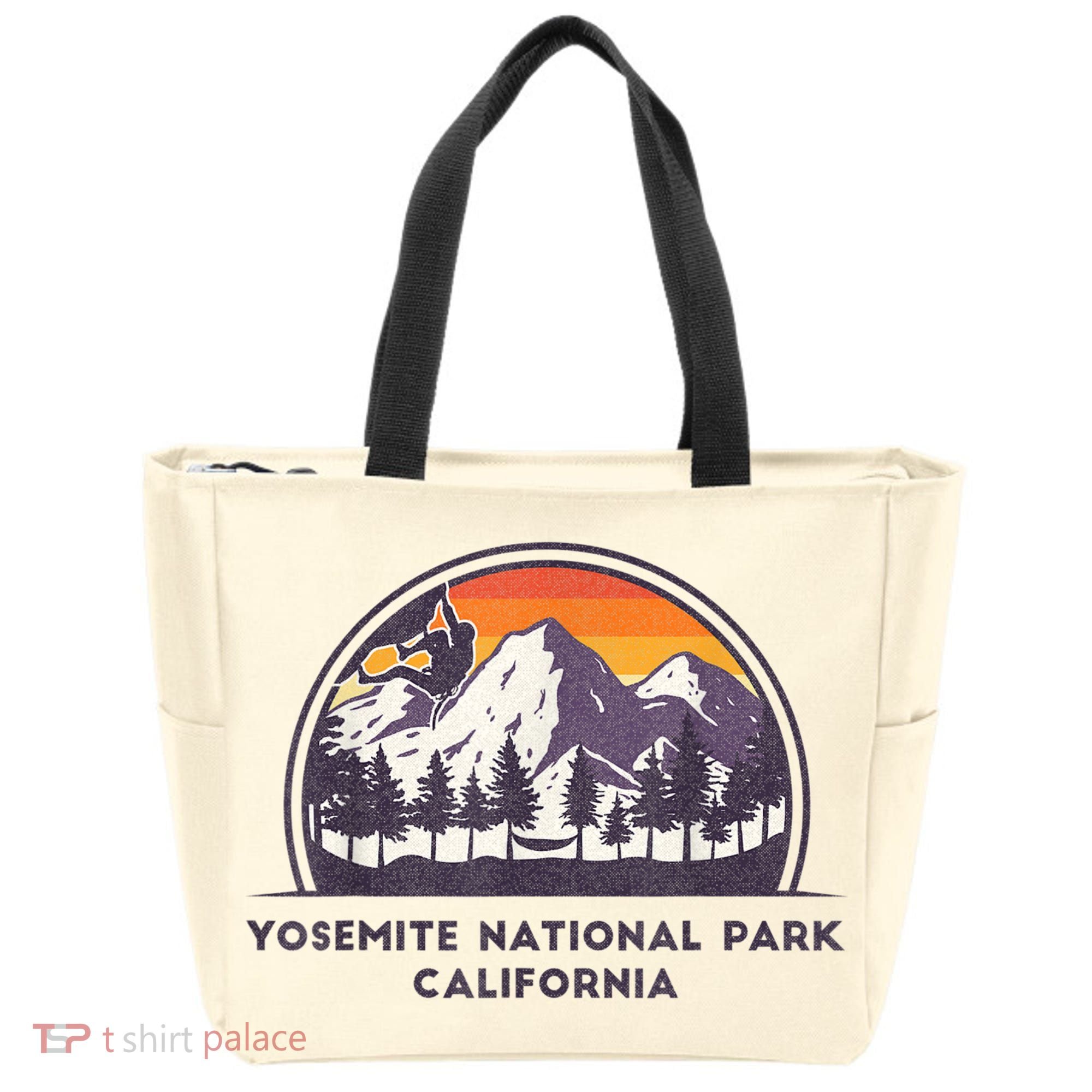 Yosemite National Park, California Rock Climbing Hiking Tote Bag