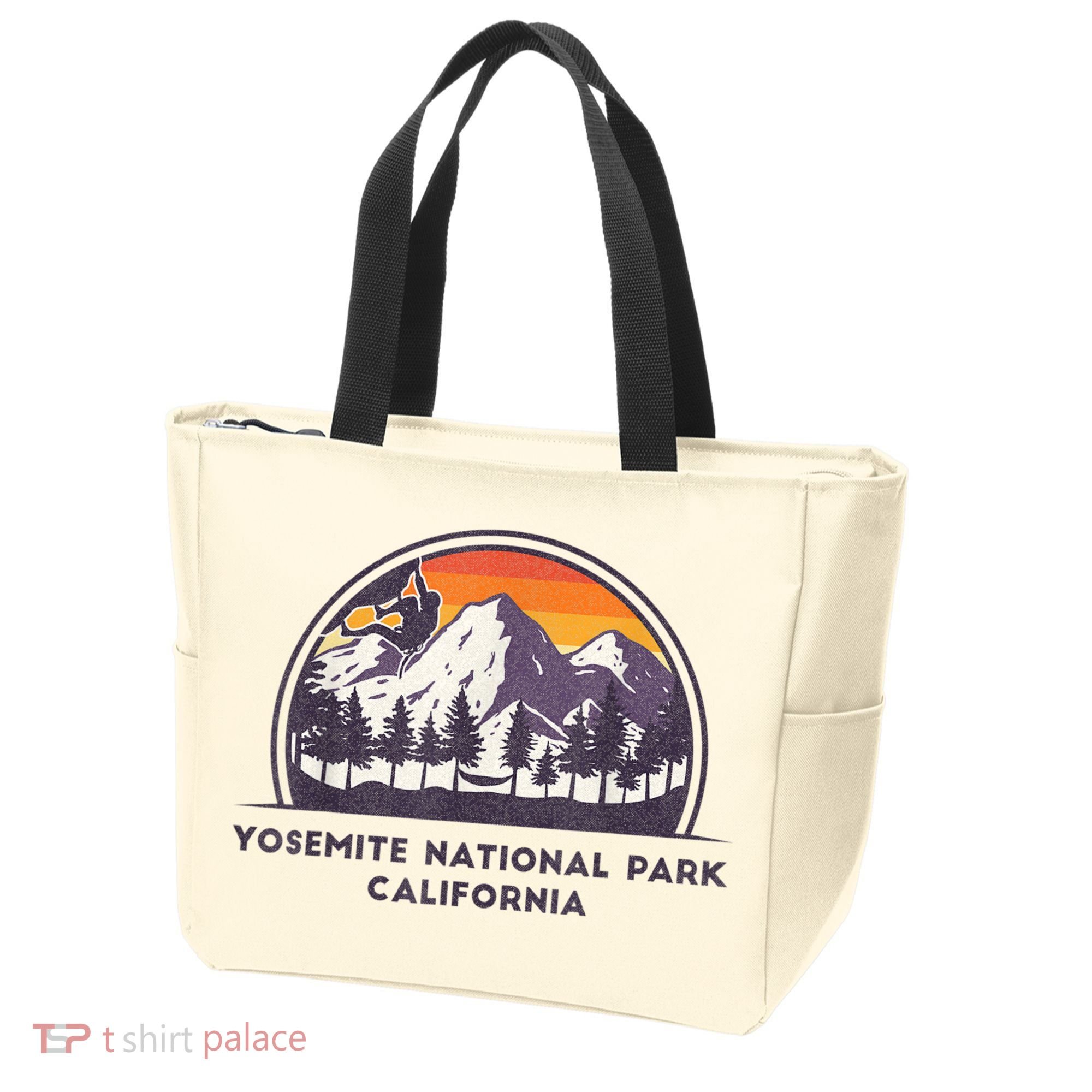 Yosemite National Park, California Rock Climbing Hiking Tote Bag