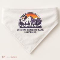 Yosemite National Park, California Rock Climbing Hiking USA-Made Doggie Bandana thumb 0