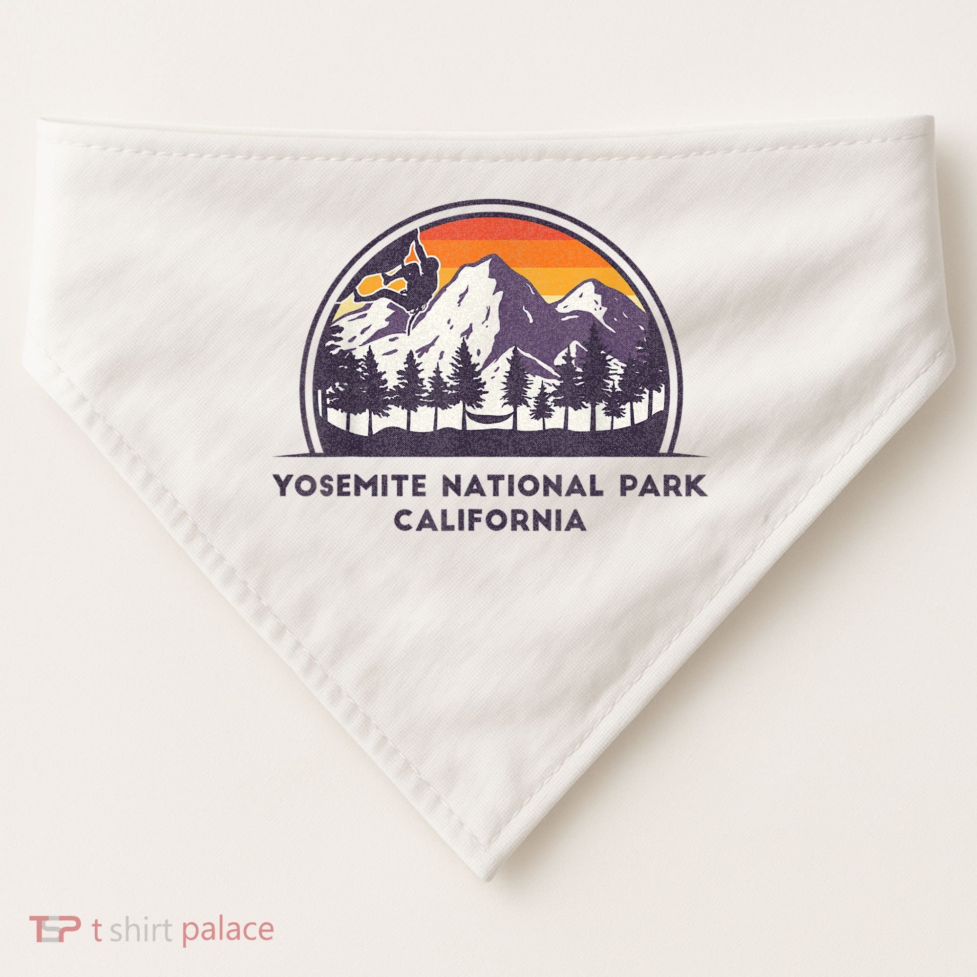 Yosemite National Park, California Rock Climbing Hiking USA-Made Doggie Bandana