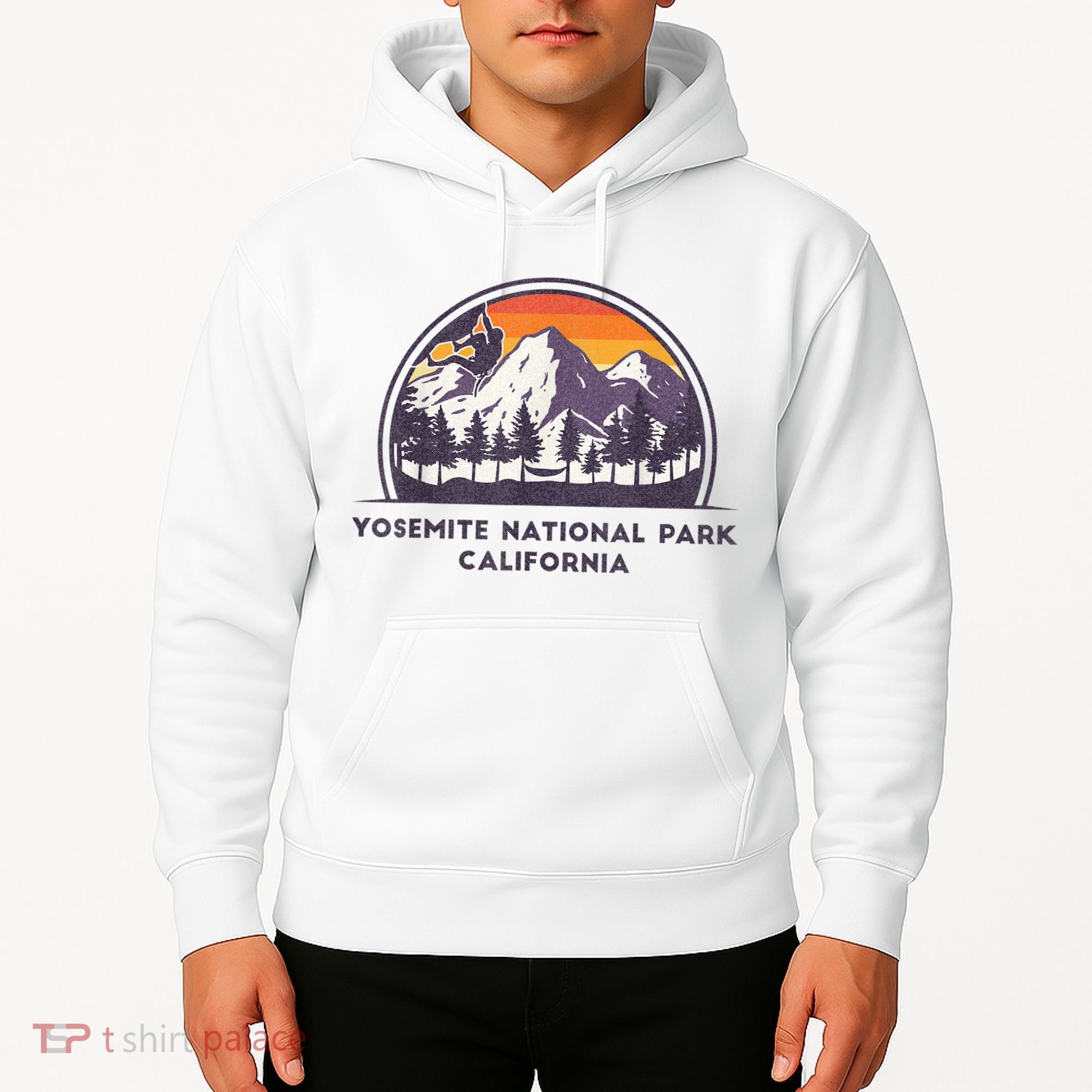 Yosemite National Park, California Rock Climbing Hiking Hoodie