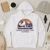 Yosemite National Park, California Rock Climbing Hiking Hoodie thumb 3