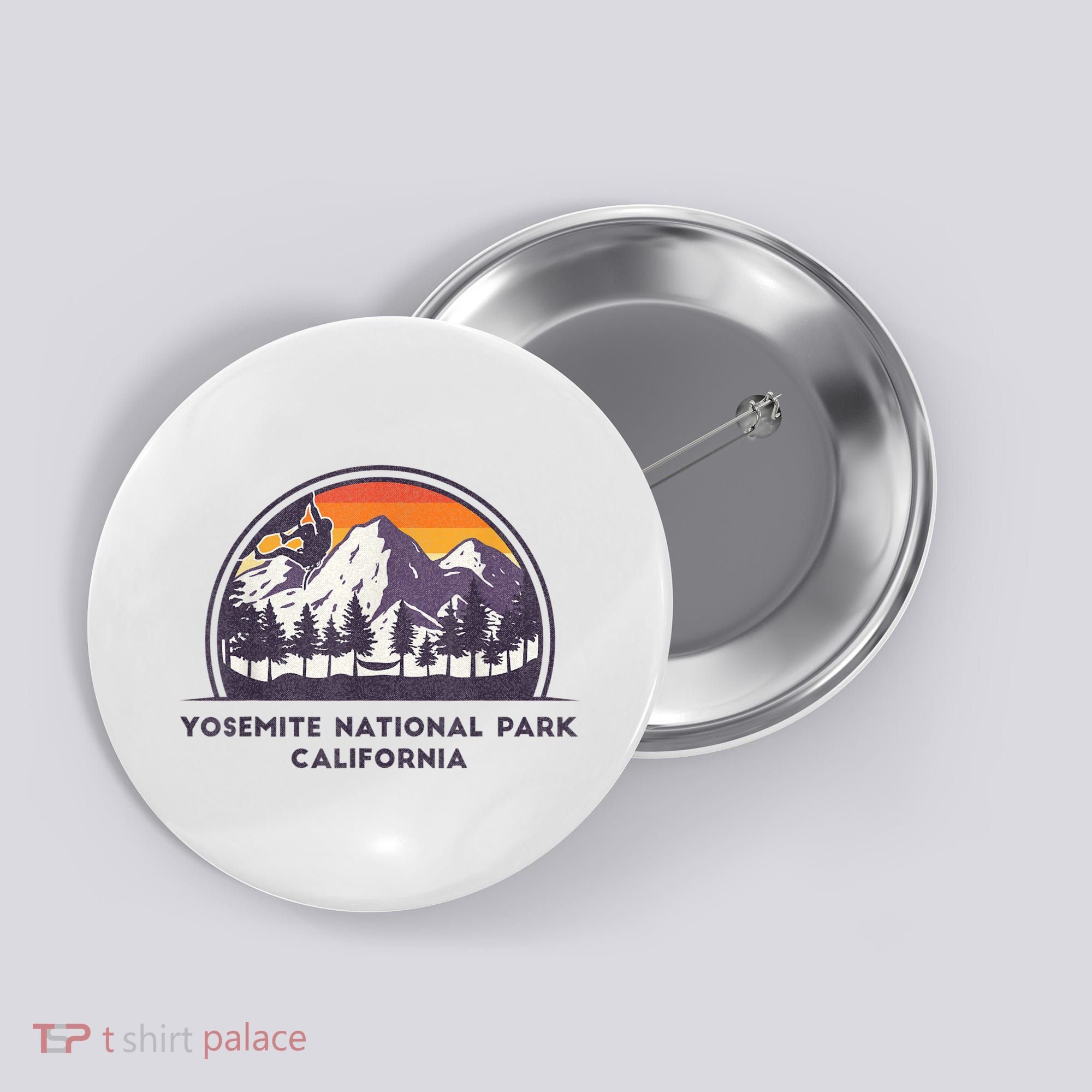 Yosemite National Park, California Rock Climbing Hiking Button