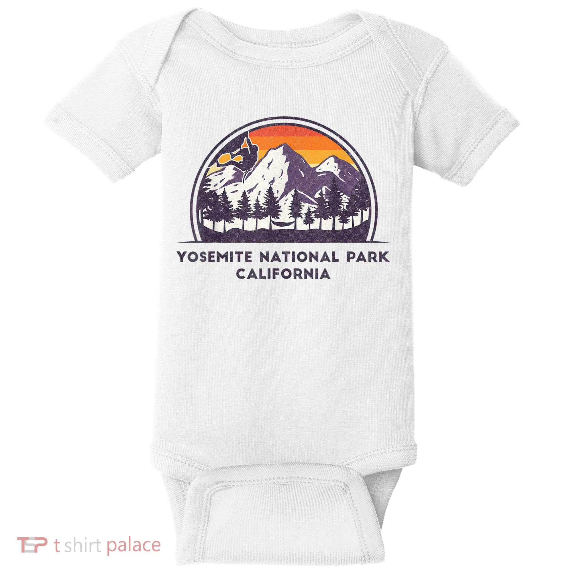 Yosemite National Park, California Rock Climbing Hiking Baby Bodysuit