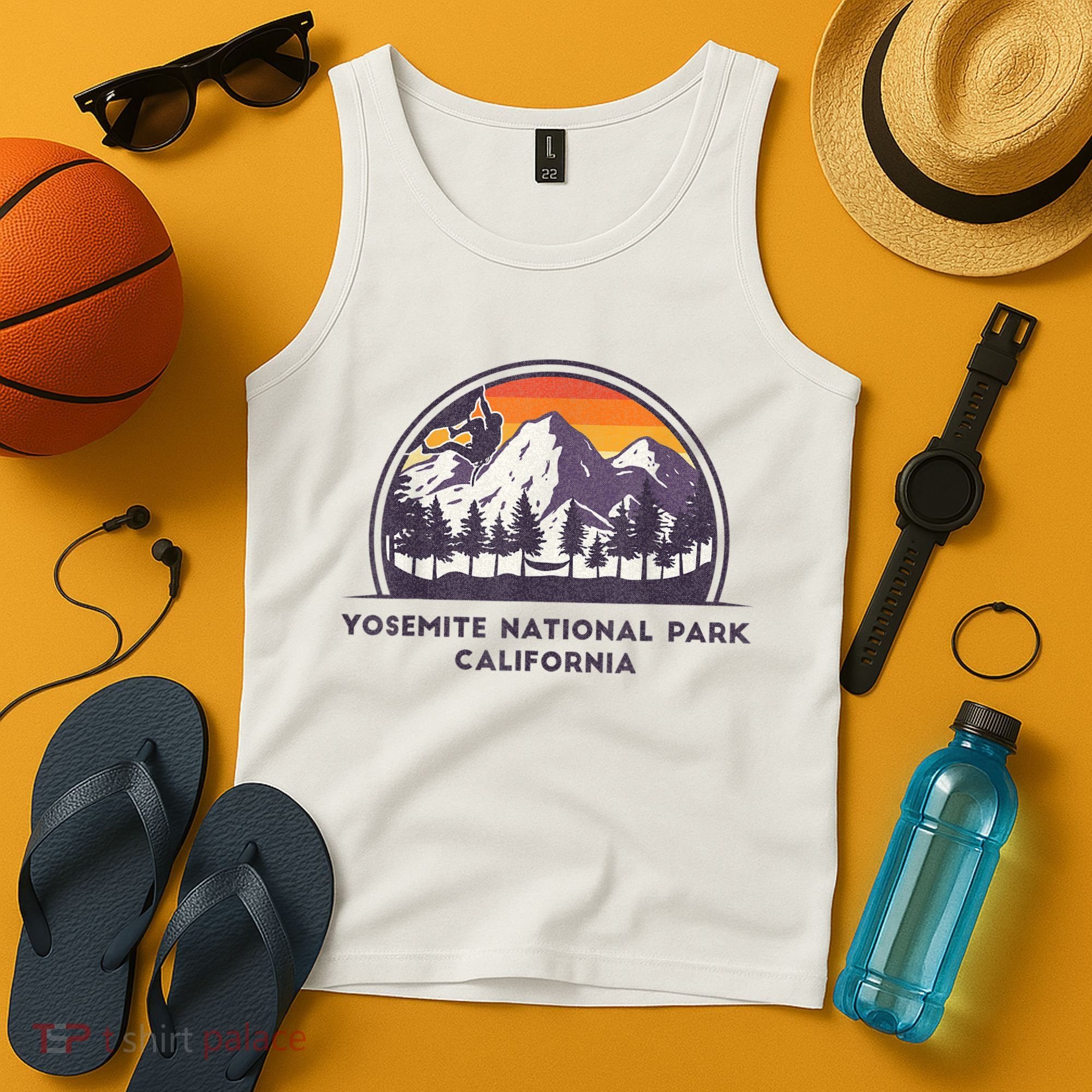 Yosemite National Park, California Rock Climbing Hiking Tank Top