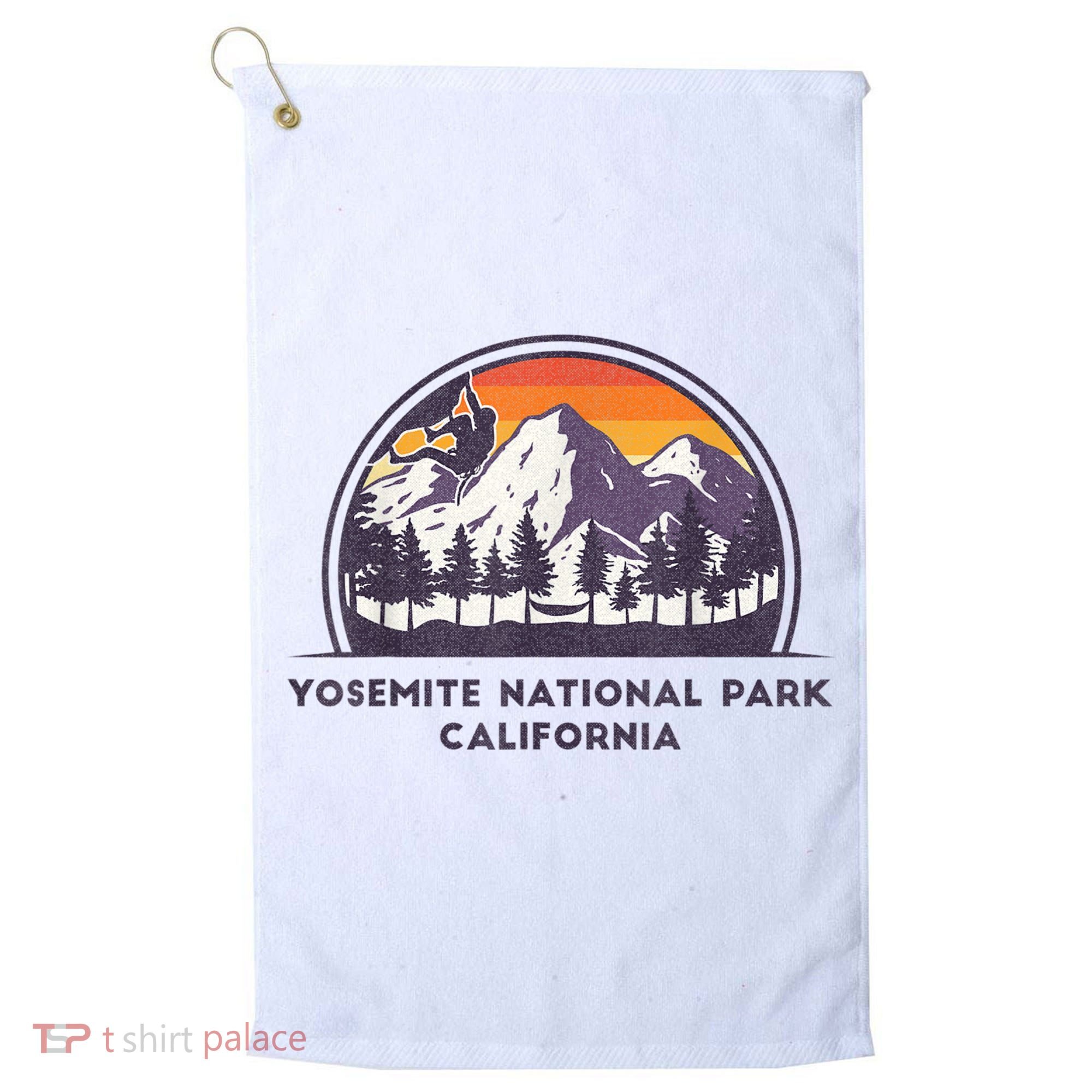 Yosemite National Park, California Rock Climbing Hiking Golf Towel