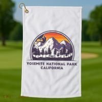 Yosemite National Park, California Rock Climbing Hiking Golf Towel thumb 1