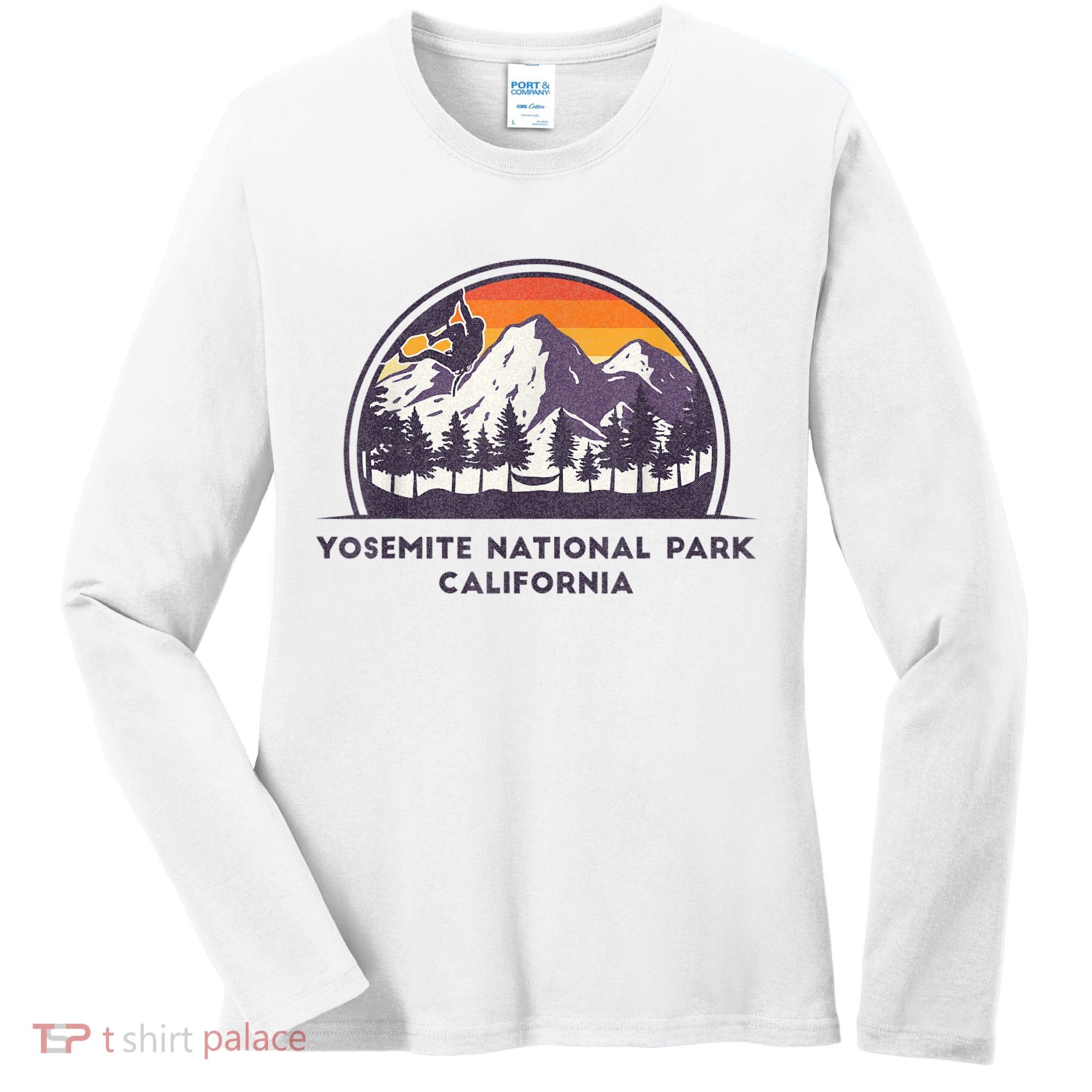 Yosemite National Park, California Rock Climbing Hiking Women's Long Sleeve Shirt