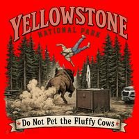 Yellowstone National Park Do Not Pet The Fluffy Cows Santa Hat thumb 1