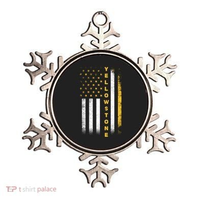 Yellowstone National Park Vintage American Flag Ornament