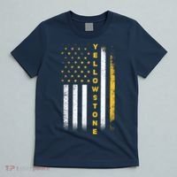 Yellowstone National Park Vintage American Flag T-Shirt thumb 5