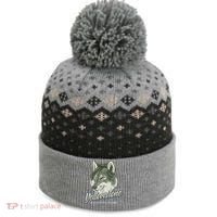 Yellowstone National Park Wolf Logo The Baniff Cuffed Pom Beanie thumb 0