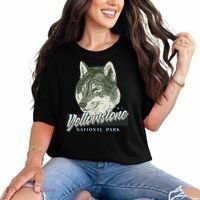 Yellowstone National Park Wolf Logo Comfort Colors T-Shirt thumb 0