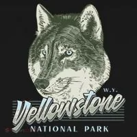 Yellowstone National Park Wolf Logo Doggie Tank thumb 4