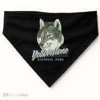 Yellowstone National Park Wolf Logo USA-Made Doggie Bandana thumb 0