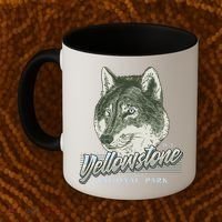 Yellowstone National Park Wolf Logo Coffee Mug thumb 2