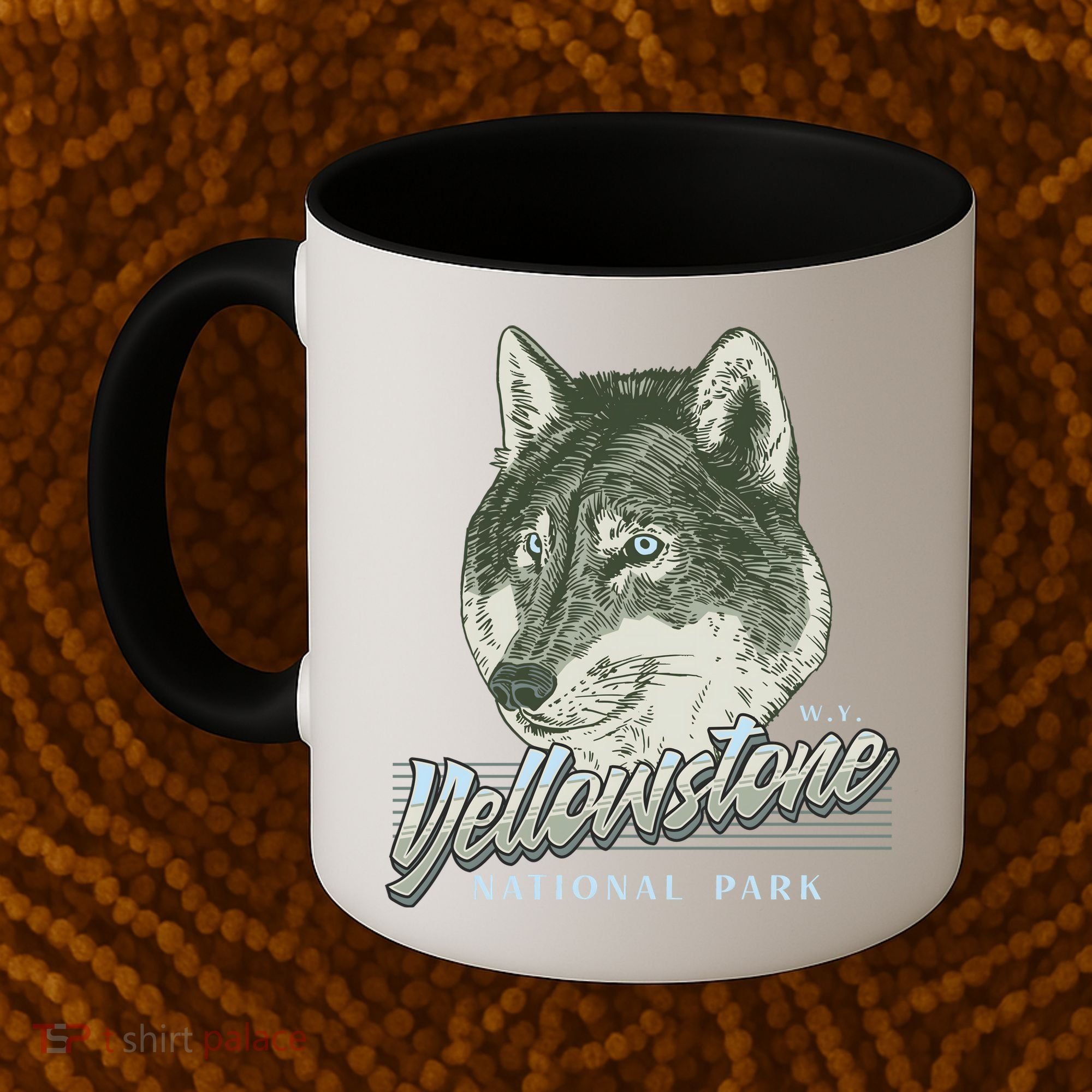 Yellowstone National Park Wolf Logo Coffee Mug