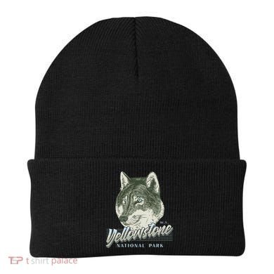 Yellowstone National Park Wolf Logo Beanie