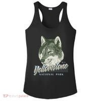 Yellowstone National Park Wolf Logo Ladies PosiCharge Competitor Racerback Tank thumb 0
