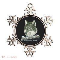 Yellowstone National Park Wolf Logo Ornament thumb 0