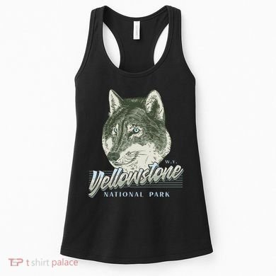 Yellowstone National Park Wolf Logo Women's Tank Top