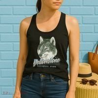 Yellowstone National Park Wolf Logo Women's Tank Top thumb 2