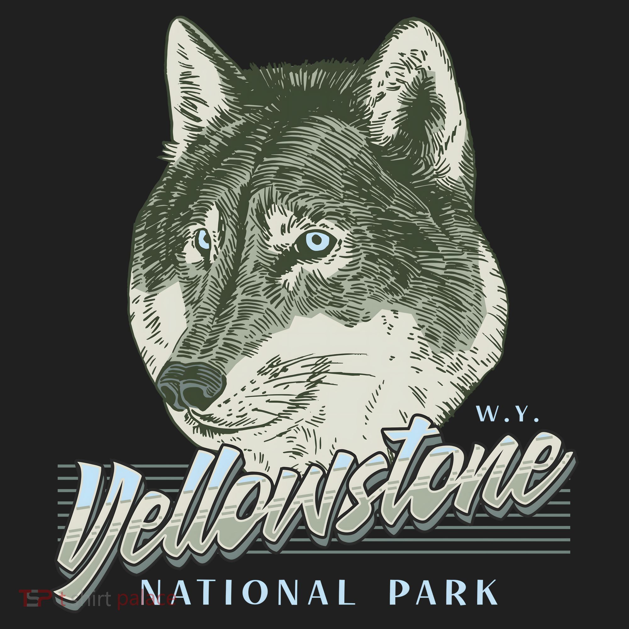 Yellowstone National Park Wolf Logo Hat