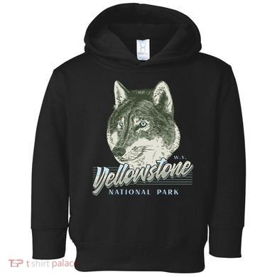 Yellowstone National Park Wolf Logo Toddler Hoodie