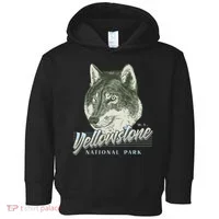 Yellowstone National Park Wolf Logo Toddler Hoodie thumb 0