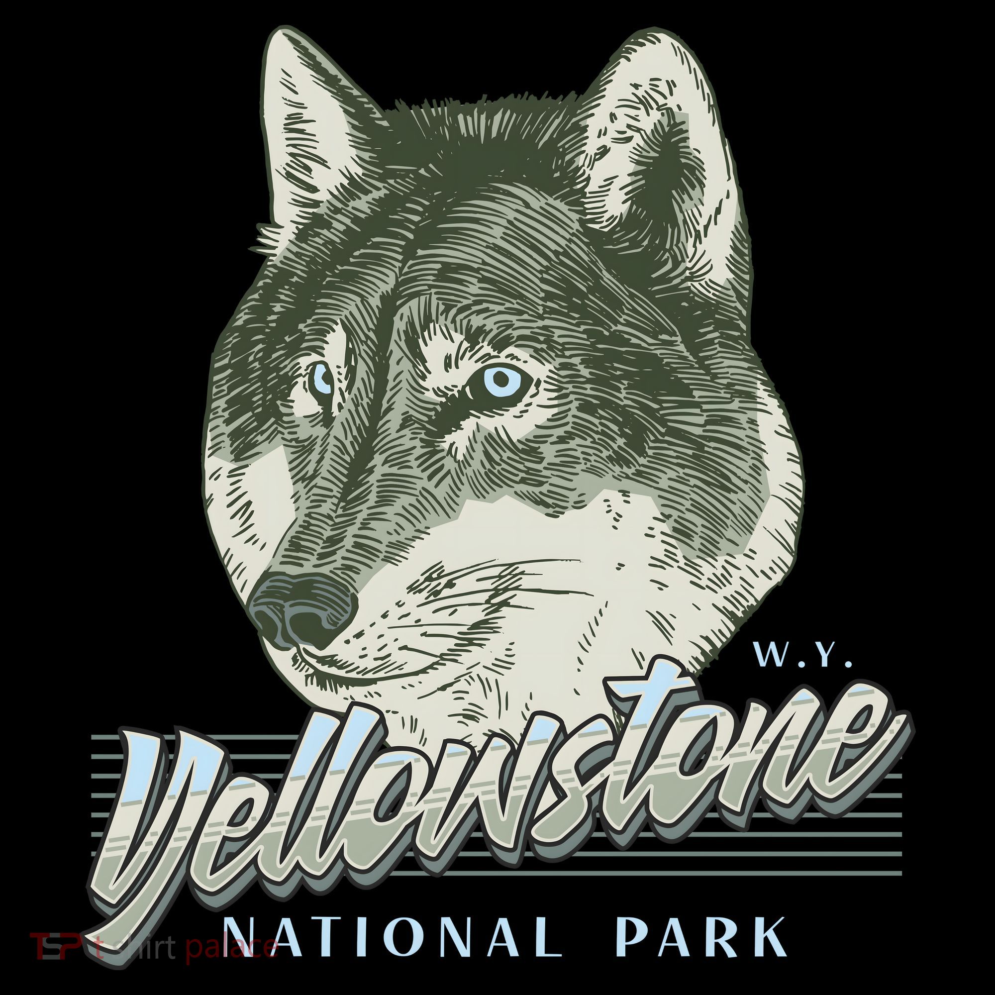 Yellowstone National Park Wolf Logo Toddler Hoodie