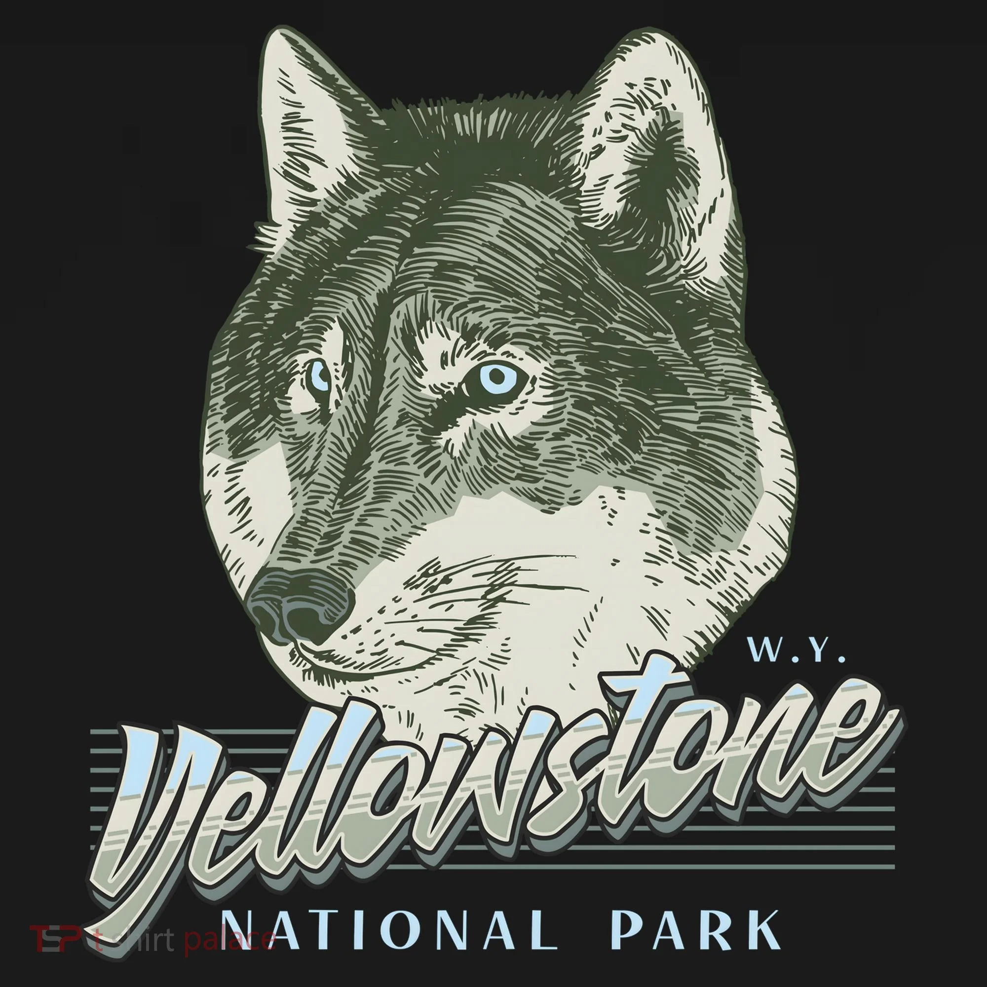 Yellowstone National Park Wolf Logo Toddler Hoodie
