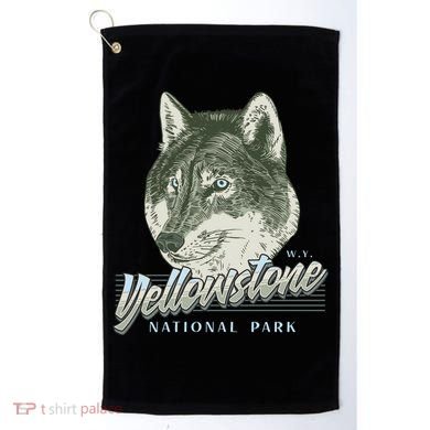 Yellowstone National Park Wolf Logo Golf Towel