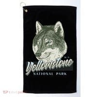 Yellowstone National Park Wolf Logo Golf Towel thumb 0