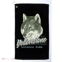 Yellowstone National Park Wolf Logo Golf Towel thumb 0
