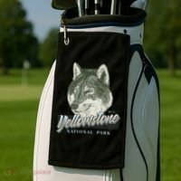 Yellowstone National Park Wolf Logo Golf Towel thumb 2