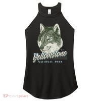 Yellowstone National Park Wolf Logo Women's Perfect Tri Rocker Tank thumb 0