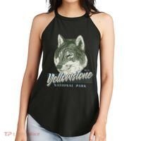 Yellowstone National Park Wolf Logo Women's Perfect Tri Rocker Tank thumb 2